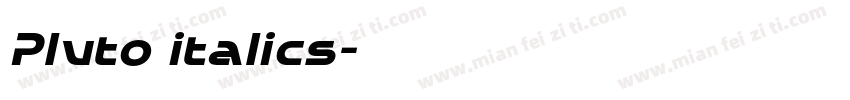 Pluto italics字体转换